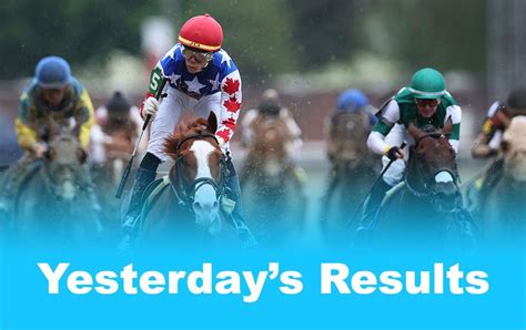 yesterday's horse racing cards